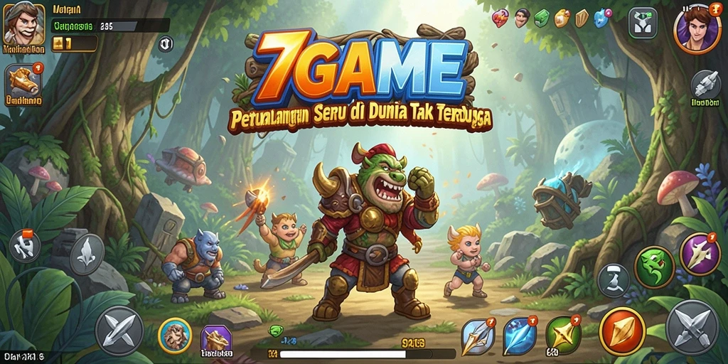 Tampilan gameplay 7GAME yang dinamis dan penuh aksi.