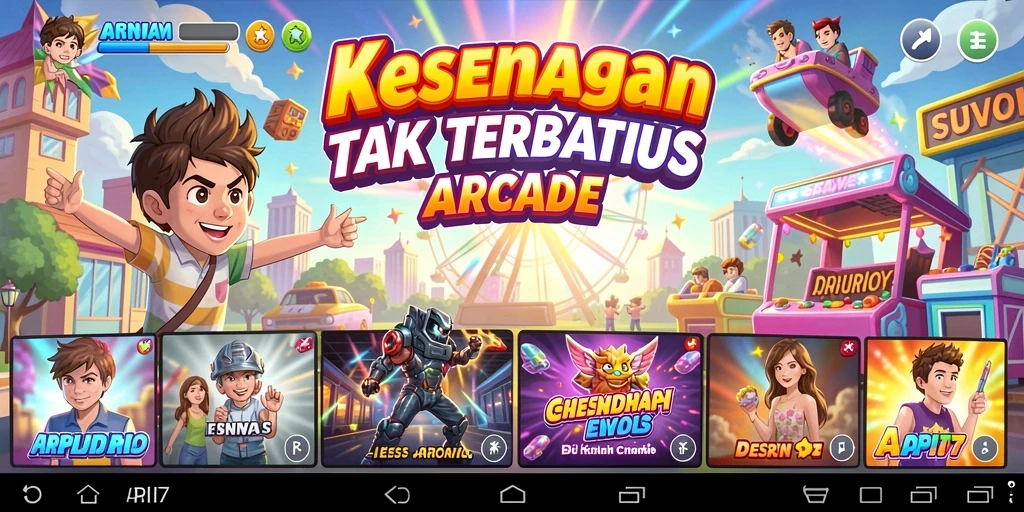 Screenshot API77 menampilkan gameplay yang penuh aksi dan warna.