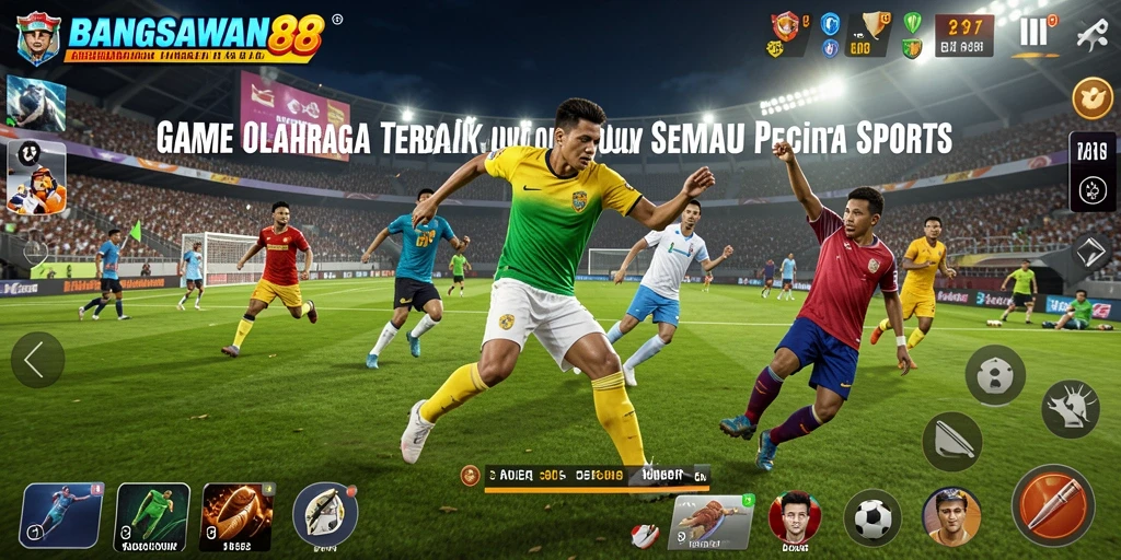 Screenshot BANGSAWAN88 menampilkan aksi intens dalam permainan olahraga.