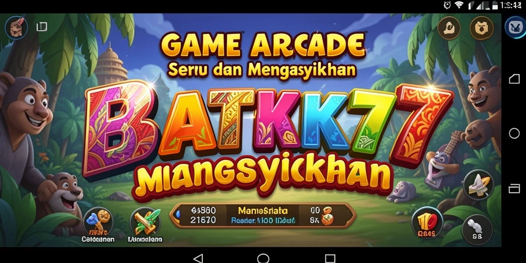 Tampilan screenshot utama BATIK77 dengan gameplay Arcade yang seru.