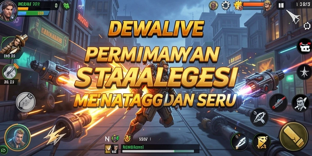Tangkapan layar DEWALIVE menampilkan pertarungan strategi yang seru.