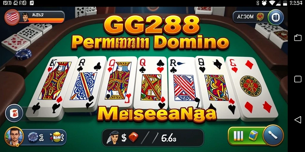 Screenshot utama GG288 menampilkan gameplay seru Domino.