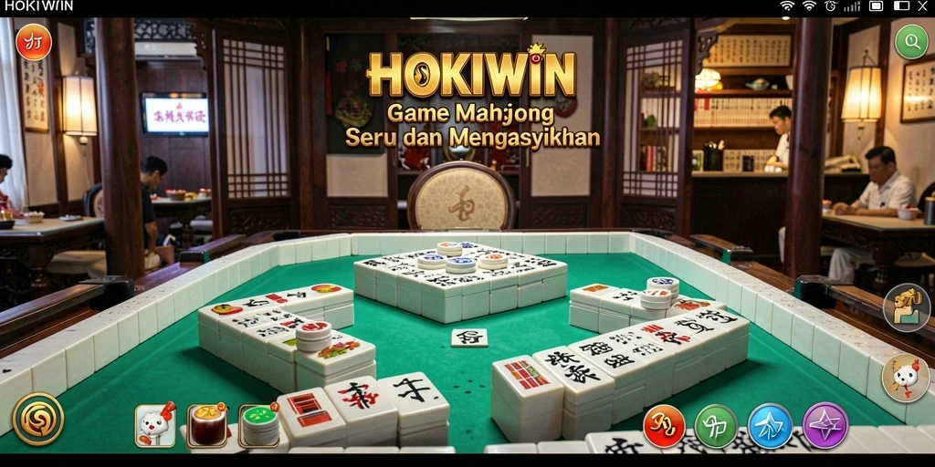 Tampilan gameplay seru HOKIWIN dengan grafis Mahjong yang menarik.