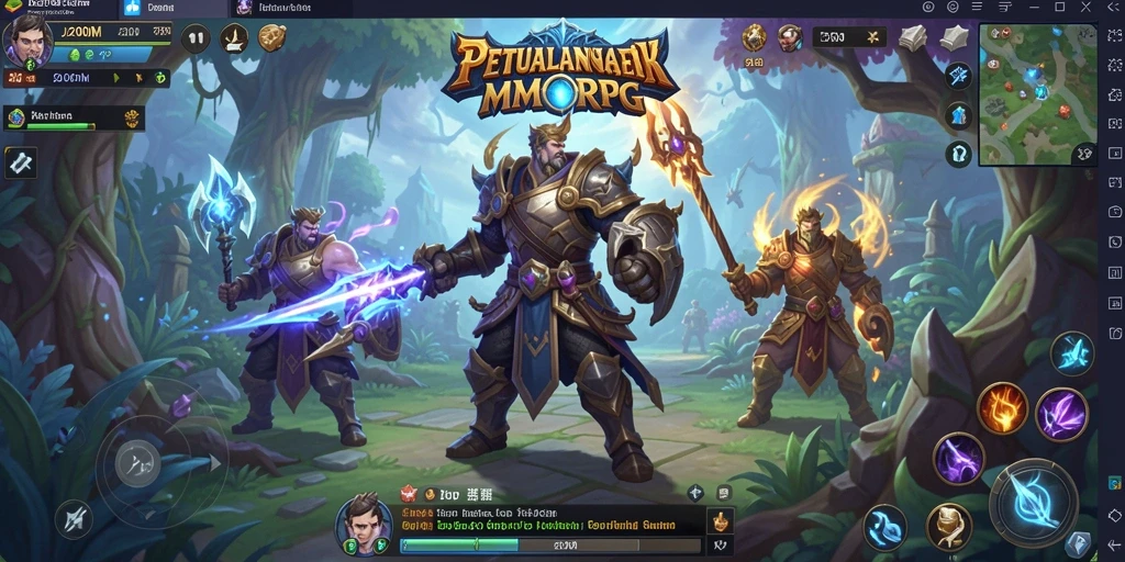 Tampilan gameplay seru dalam dunia fantasi J200M.