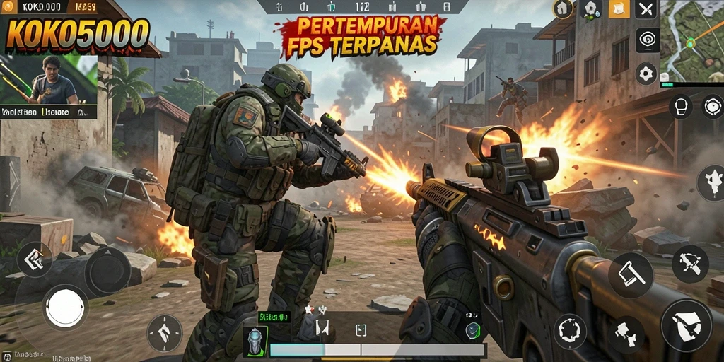 Screenshot mendebarkan dari aksi gameplay KOKO5000.