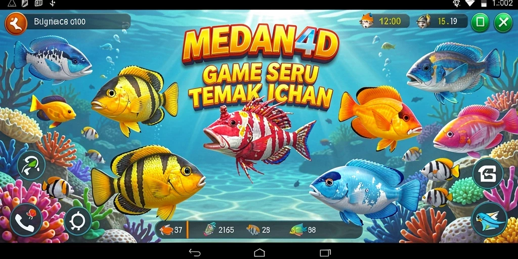 Tampilan gameplay MEDAN4D dengan aksi tembak ikan yang seru.
