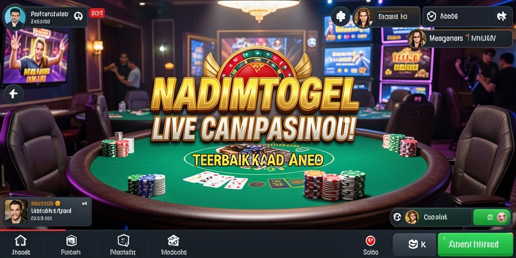 Tampilan gameplay Live Casino yang mendebarkan di NADIMTOGEL.