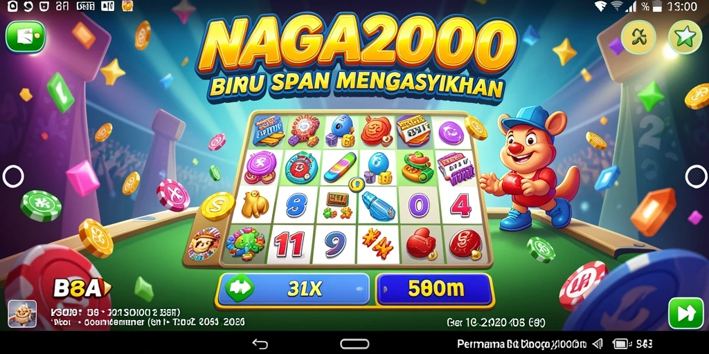 Tangkapan layar gameplay NAGA2000 menampilkan suasana seru bermain Bingo.