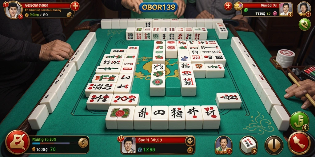 Tampilan menarik dari gameplay Mahjong OBOR138.