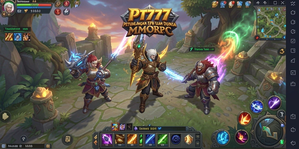 Screenshot gameplay PT777 dengan action seru dalam dunia MMORPG.