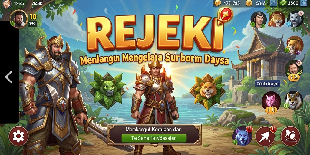 Gameplay seru dalam REJEKI dengan pengelolaan sumber daya.