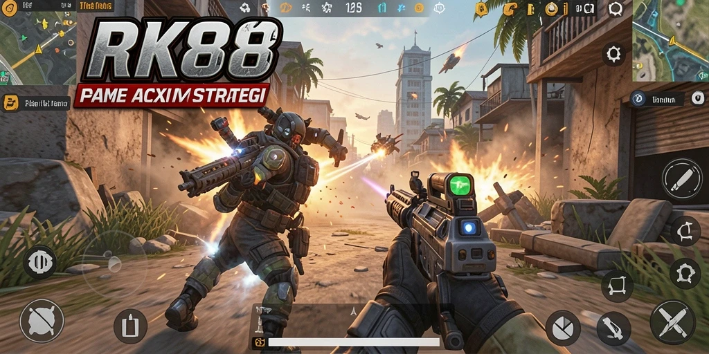 Screenshot menampilkan aksi pertempuran seru di RK88.