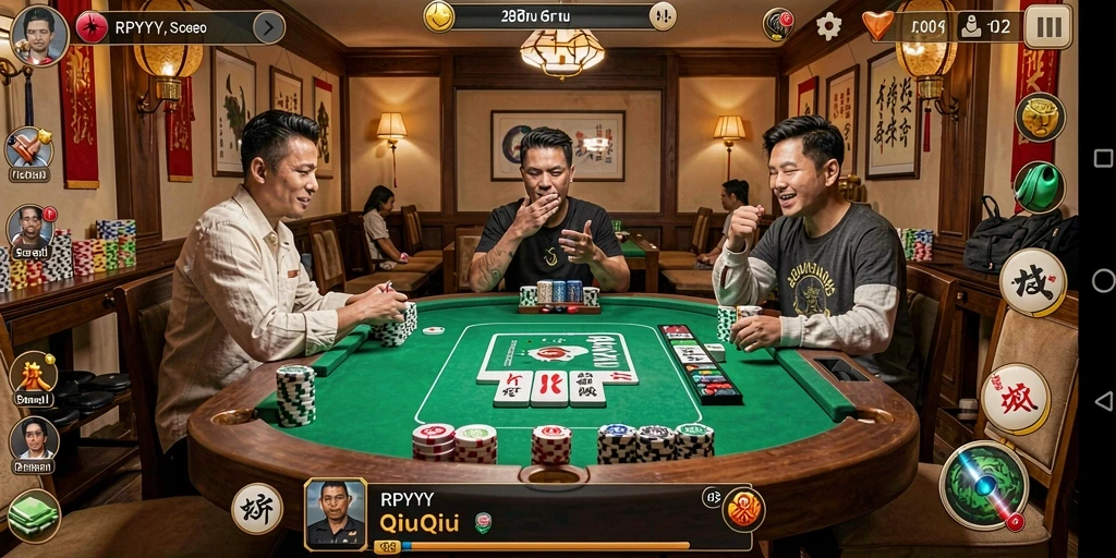 Tampilan gameplay QiuQiu yang seru dan menantang.