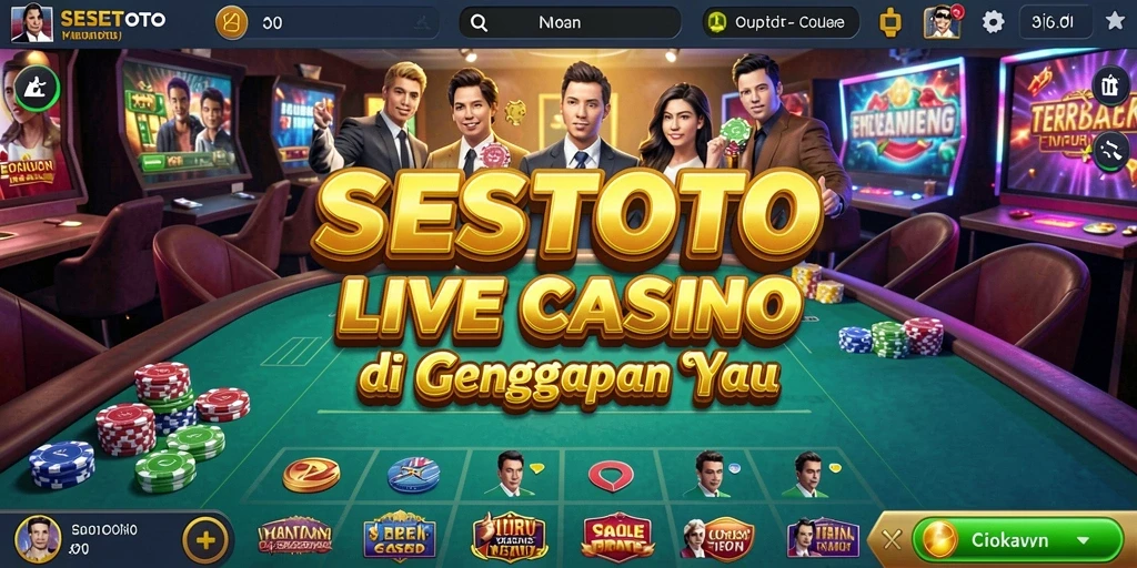 Tampilan utama SESETOTO saat permainan Live Casino berlangsung.