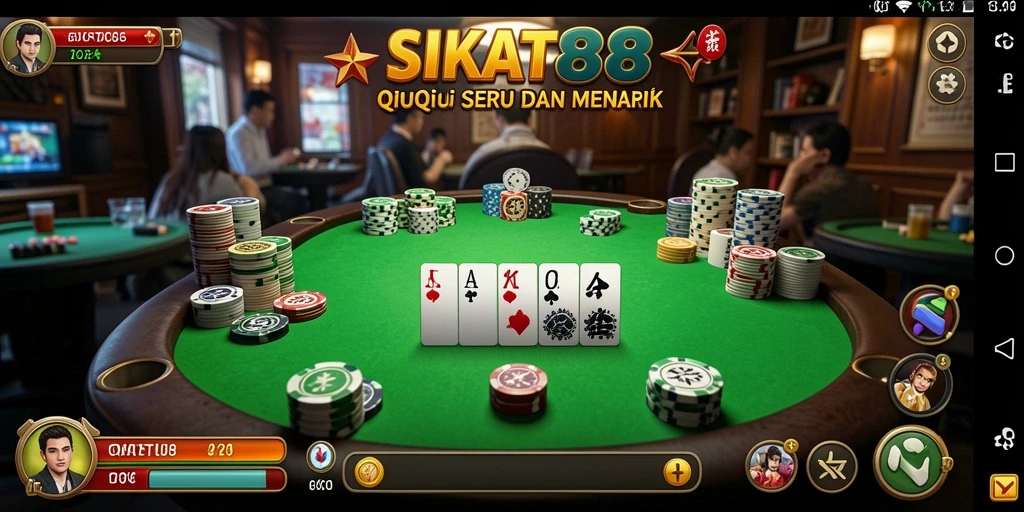 Tampilan menarik dari gameplay QiuQiu SIKAT88.