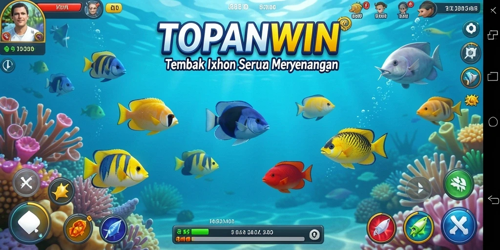 Gambaran gameplay seru dalam TOPANWIN saat menembak ikan.