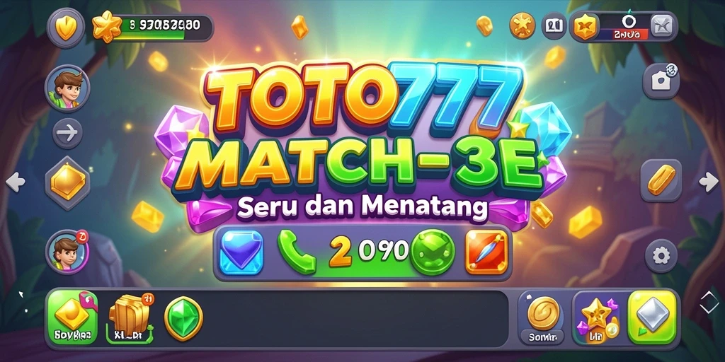 Tampilan gameplay TOTO777 yang seru dengan level Match-3.