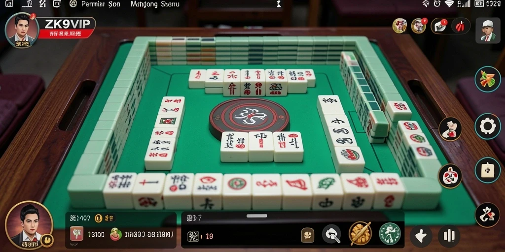Tampilan gameplay Mahjong yang menarik dan penuh warna.